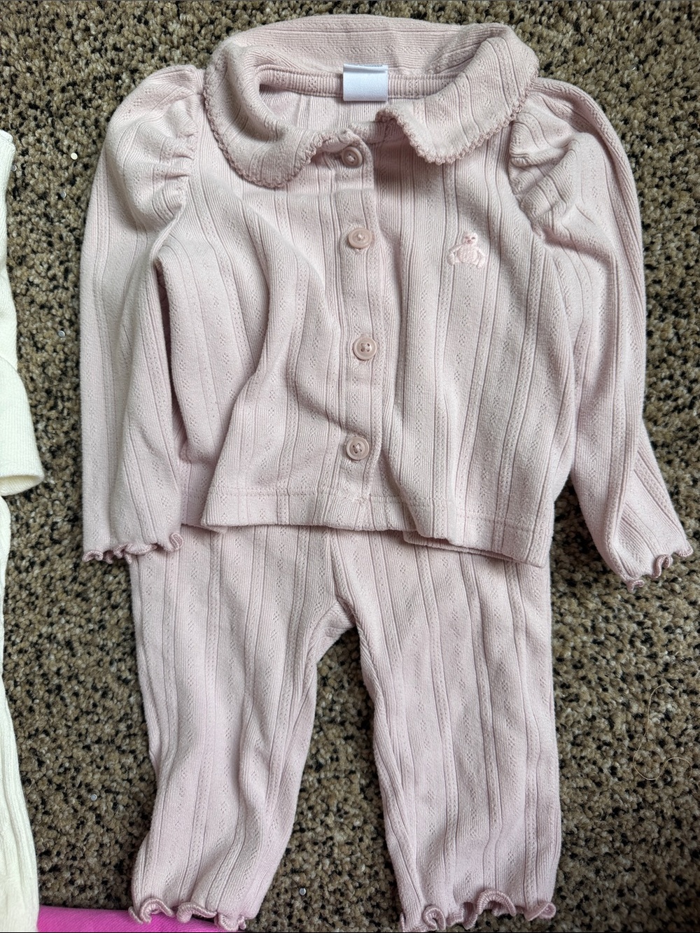 baby GAP pink Pointelle Cardigan & Pants Set  Baby 0-3 Months